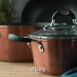 Bergner Pandora 6Piece Copper Cookware Pot & Pan Set Casserole Frying Sauce pan