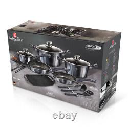 Berlinger Haus Carbon Pro 12 Piece Non-Stick Cookware Set Metallic Grey