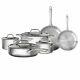 Bialetti Executive Tri Ply 10 Piece Stainless Steel Induction Safe Cookware Set