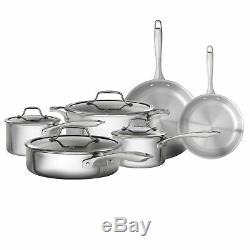 Bialetti Executive Tri Ply 10 Piece Stainless Steel Induction Safe Cookware Set
