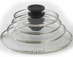 Bialetti SmartFit Nesting Cookware 10 Piece Set Aluminum Nonstick Gray Teal NEW