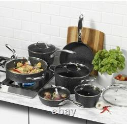 Black The Rock by Starfrit 12-Piece Cookware Set Stainless Steel