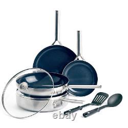 Blue Diamond 7 Piece Cooking Set Ceramic Non-Stick With Utensils (Open Box)