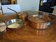 Bourgeat Copper Cookware 5 Piece Set Fry Pan, Sauce Pan, And Saute Pan