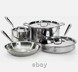 Brand New All-Clad Stainless Steel 7 Piece Cookware Set