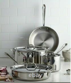Brand New All-Clad Stainless Steel 7 Piece Cookware Set