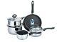 Buckingham Induction 5 Piece Cookware Set Saucepan Pan Pot Set Stainless Steel