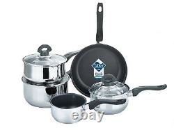 Buckingham Induction 5 Piece Pan Set Saucepan Set Cookware Pot Stainless Steel