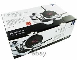 Buckingham Induction 5 Piece Saucepan Set Cookware Pot Pan Set Stainless Steel