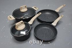 CAROTE Nonstick 4 Piece Pots and Pans Set, Granite Kitchen Cookware Sets