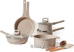 CAROTE Nonstick Pots and Pans Set, 10Pcs Granite Kitchen Cookware Sets, Pans Set