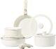 Carote Pots And Pans Set, Nonstick Cookware Sets 11 Piece, White Granite