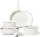 Carote Pots And Pans Set, Nonstick Cookware Sets 11 Piece, White Granite