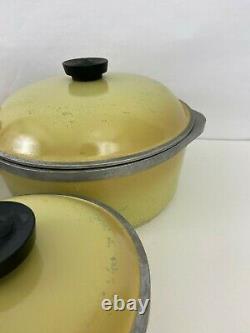 CLUB Vintage Aluminum Cookware Yellow Stock Pots Sauce Pans 8 Piece Set
