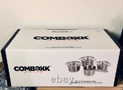 COMBEKK 7 Piece Recycled Stainless Steel Cookware Lidded Set 2/16CM 18CM 20CM