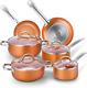 Cusibox Cookware Set Pan & Pot Set 10 Piece, Stock Pot Saute Pan, Saucepan, Pan