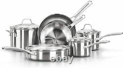 Calphalon Classic Pots And Pans Set 10-Piece Cookware Set Stainless Steel