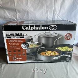Calphalon Commercial Durability Hard Anodized Cookware Set 13 Piece NEW Open Box