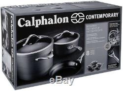 Calphalon Contemporary Cookware Set PFOA-Free Non-Stick 450F Oven Safe 8-Piece