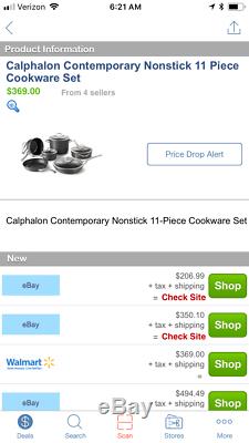 Calphalon Contemporary Nonstick Cookware Set Pots Pans Pan Calphalon 11 Pieces