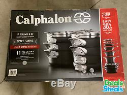 Calphalon Premier Hard Anodized Nonstick Space Saving Cookware 11 Piece Set