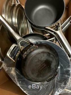 Calphalon Premier Hard Anodized Nonstick Space Saving cookware set 11-Piece USED