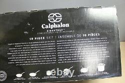 Calphalon Signature Stainless Steel 10 Piece Cookware Set Brand New