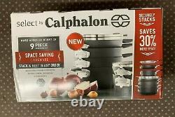 Calphalon Space Saving Hard Anodized Nonstick Cookware Set 9 Piece