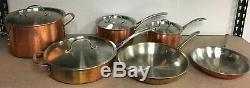 Calphalon T10 Tri-Ply Copper / Stainless Steel 10 Piece Cookware Set Brown PRE