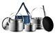 Camping Cookware Set 304 Stainless Steel 8-piece Pot & Pan Kit Compact Outdoors