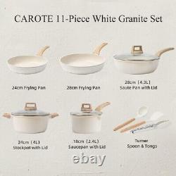 Carote 10-Piece Cookware Set Non-Stick Induction Hob Pots and Pans Collection