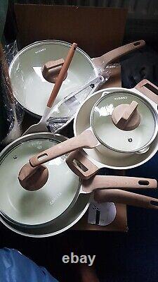 Carote 10-Piece Cookware Set Non-Stick Induction Hob Pots and Pans Collection