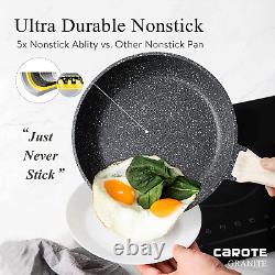 Carote Nonstick Granite Cookware Sets 10Pcs Stone Cookware Set, Non Stick Frying