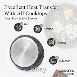 Carote Nonstick Granite Cookware Sets 10Pcs Stone Cookware Set, Non Stick Frying