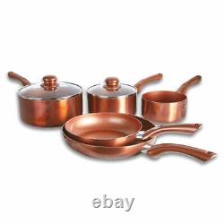 Cermalon Ceramic 5 Piece Cookware Set Metallic Copper