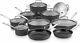 Chef's Classic 17 Piece Hard Anodized Non Stick Cookware Set Black Oven Safe