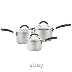 Circulon Pan Set with Glass Lids Dishwasher Safe Kitchen Cookware Pack of 6