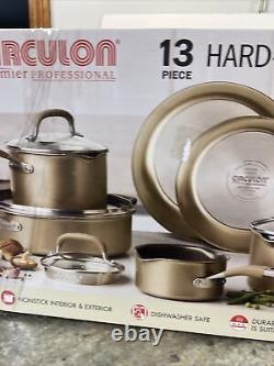 Circulon Premier Professional 13-piece Hard Anodized Cookware Set Bronze New