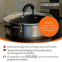 Circulon Saucepan Set with Lids in Stainless Steel Non Stick Induction Cookware