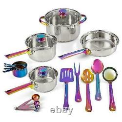 Cookware Set 20 Piece Includes Essential Pots, Pans, Utensils, and Accessories