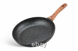 Cookware Set Induction Non Stick Marble Granite 15 Piece Pots Pans Lids Saucepan