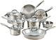 Cookware Set Stainless Steel Copper Bottom 13 Piece Pots & Pans Lids Silver