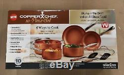 Copper Chef Heavy Duty Stainless Steel Induction 10 Piece Set PTFE & PFOA Free