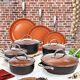 Copper Set Pan Cookware Induction Non Stick Ceramic Frying Cooking 13 Piece Uk