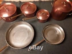 Copral Copper Pan Cookware Set 10 Pieces Vintage Portugal
