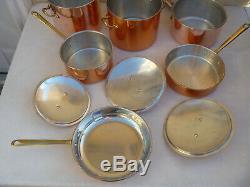 Copral Copper Pan Cookware Set 9 Pieces Large Lot Vintage Portugal Holiday READ