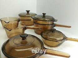 Corning Vision Cookware Amber Set 11 Pieces USA & France Skillet