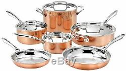 Cuisinart 10-Piece Tri-Ply Copper Cookware Set