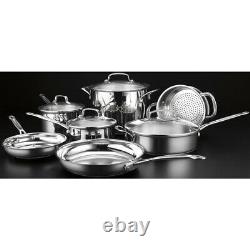Cuisinart 77-11G Chef's Classic Stainless 11-Piece Cookware Set