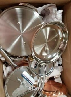 Cuisinart CTP-7AM Copper Tri-Ply Stainless Steel 7-Piece Cookware Set
